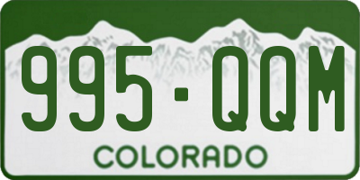 CO license plate 995QQM