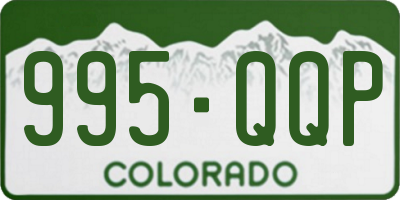 CO license plate 995QQP