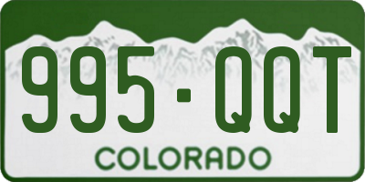 CO license plate 995QQT