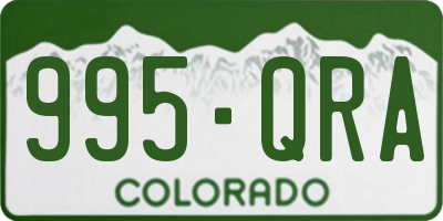 CO license plate 995QRA