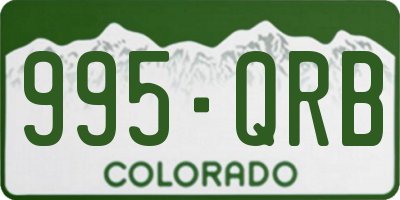 CO license plate 995QRB