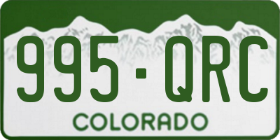 CO license plate 995QRC