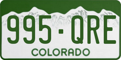 CO license plate 995QRE