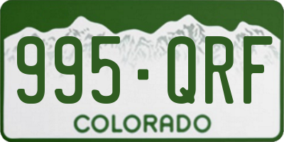 CO license plate 995QRF