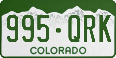 CO license plate 995QRK