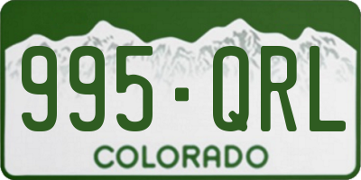 CO license plate 995QRL