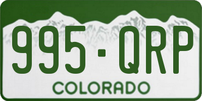 CO license plate 995QRP