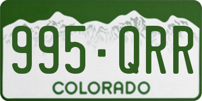 CO license plate 995QRR