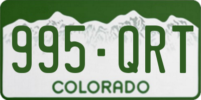 CO license plate 995QRT