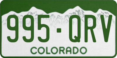 CO license plate 995QRV