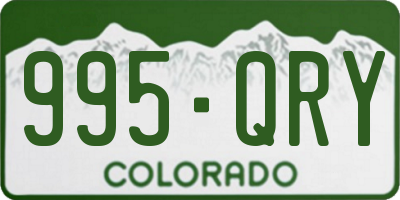 CO license plate 995QRY