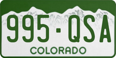 CO license plate 995QSA