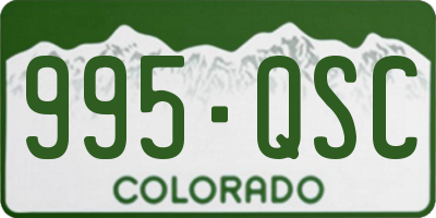 CO license plate 995QSC