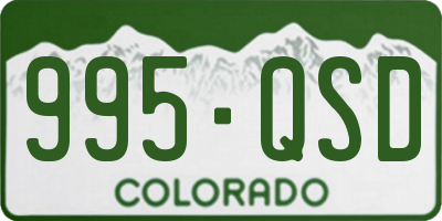 CO license plate 995QSD