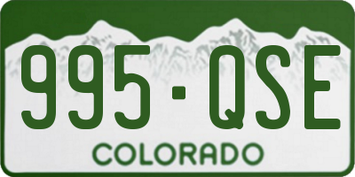 CO license plate 995QSE