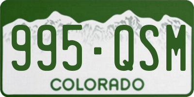 CO license plate 995QSM