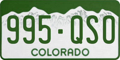 CO license plate 995QSO