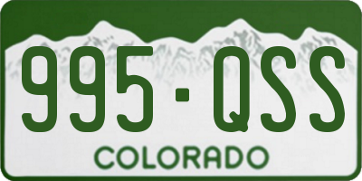 CO license plate 995QSS