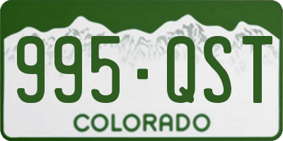 CO license plate 995QST