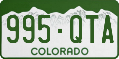 CO license plate 995QTA
