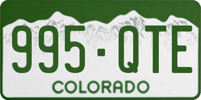 CO license plate 995QTE