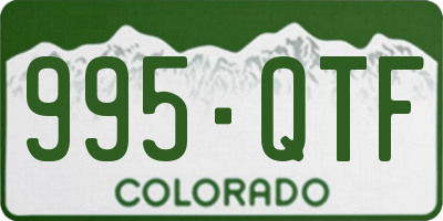 CO license plate 995QTF