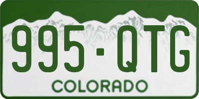 CO license plate 995QTG