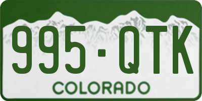 CO license plate 995QTK