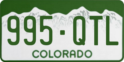CO license plate 995QTL