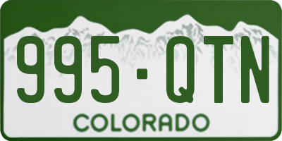 CO license plate 995QTN