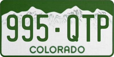 CO license plate 995QTP