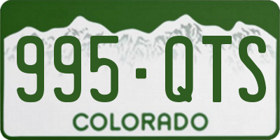 CO license plate 995QTS