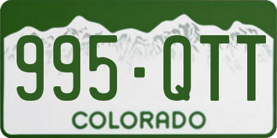 CO license plate 995QTT