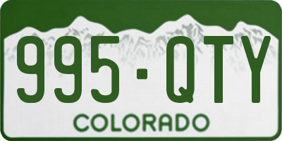 CO license plate 995QTY