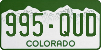 CO license plate 995QUD