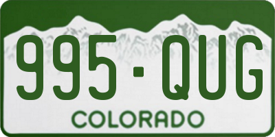 CO license plate 995QUG
