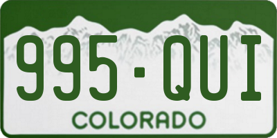 CO license plate 995QUI