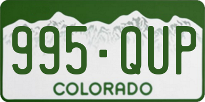 CO license plate 995QUP