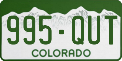 CO license plate 995QUT