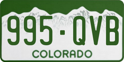 CO license plate 995QVB