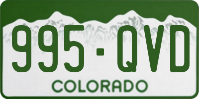 CO license plate 995QVD