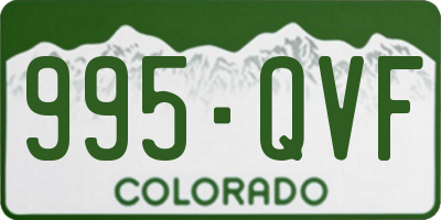CO license plate 995QVF