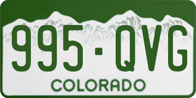 CO license plate 995QVG