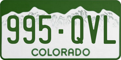 CO license plate 995QVL