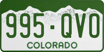 CO license plate 995QVO