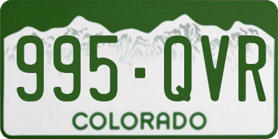 CO license plate 995QVR