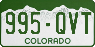 CO license plate 995QVT