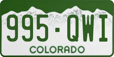 CO license plate 995QWI