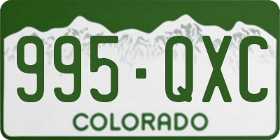 CO license plate 995QXC