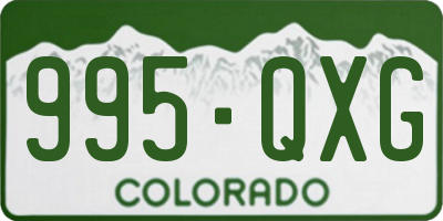CO license plate 995QXG